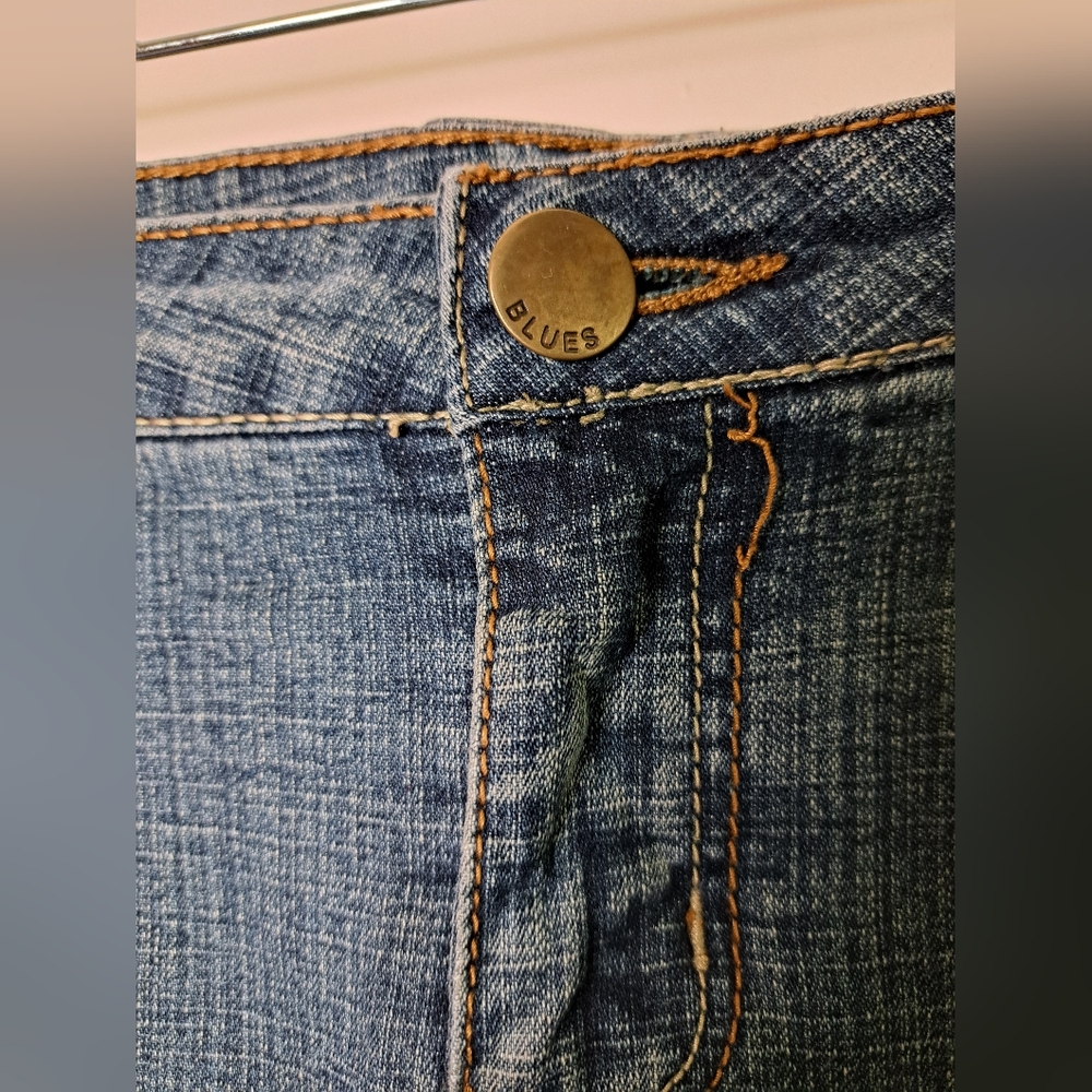 BACCINI Denim Skirt Jeans Skirt Maxi Flare Size 14 - Picture 5 of 15